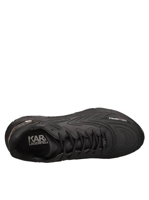 Sneakers in pelle e tessuto KARL LAGERFELD | KL52416 00XNERO